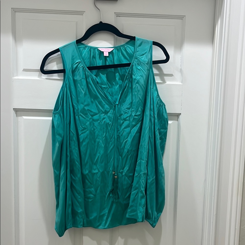 Lilly Pulitzer Green Relaxed Sleeveless Tank Top